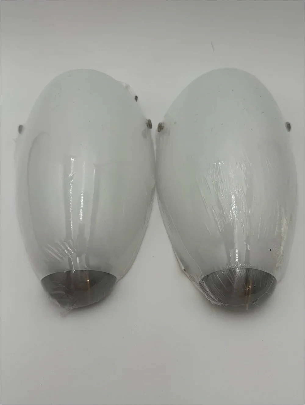New IKEA SANTIR Wall Sconce Light Fixture Frosted Glass Nickel Set of 2